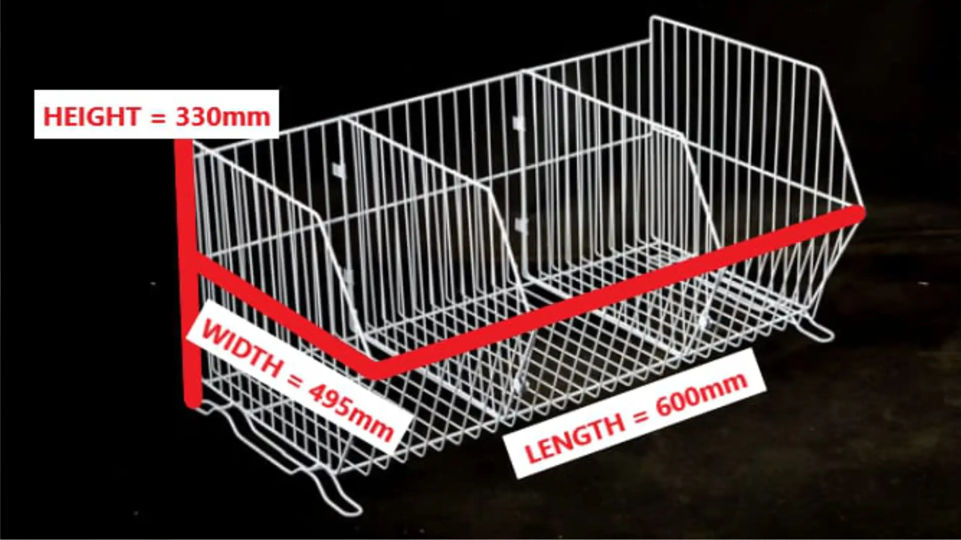 Stacking Baskets 600mm
